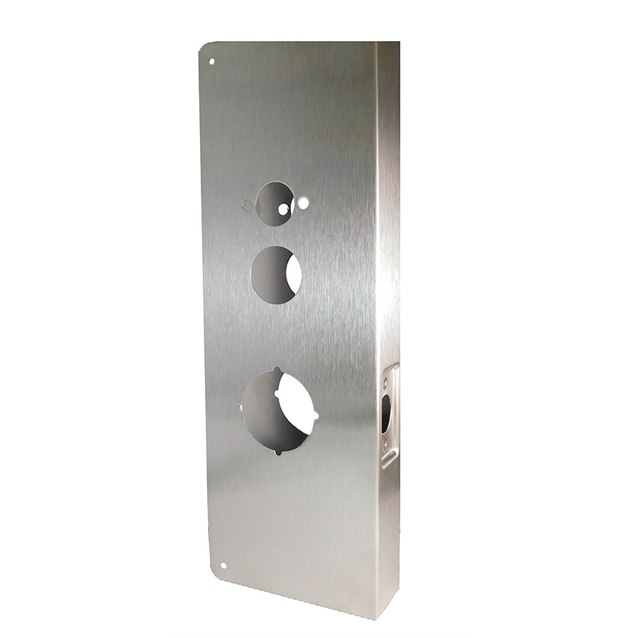 Don Jo Manufacturing 15-CW-S 5 x 15 in. Wrap Around Plate for Simplex 1000 Series - Stainless Steel