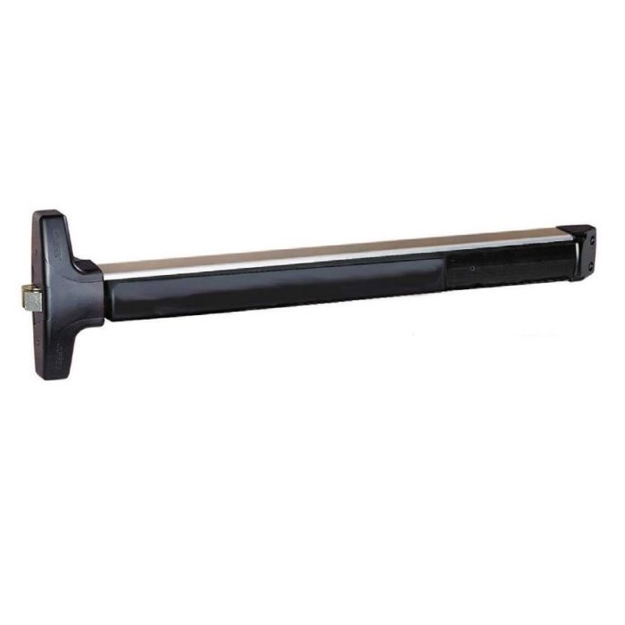 V40-NS-628-36 Narrow Stile Rim Exit Device - No Alarm - Satin Aluminum Clear