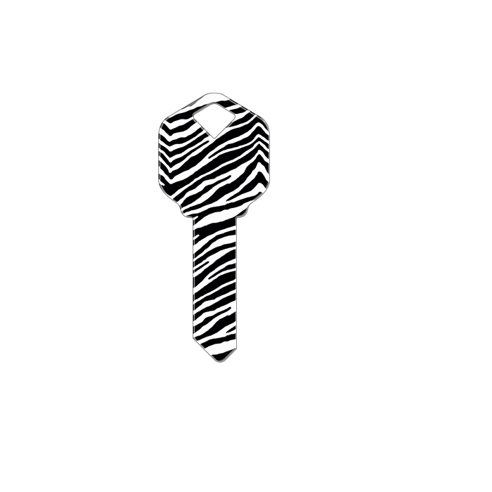 SC1-HK24 3.45 in. Happy Keys Zebra Key Blank