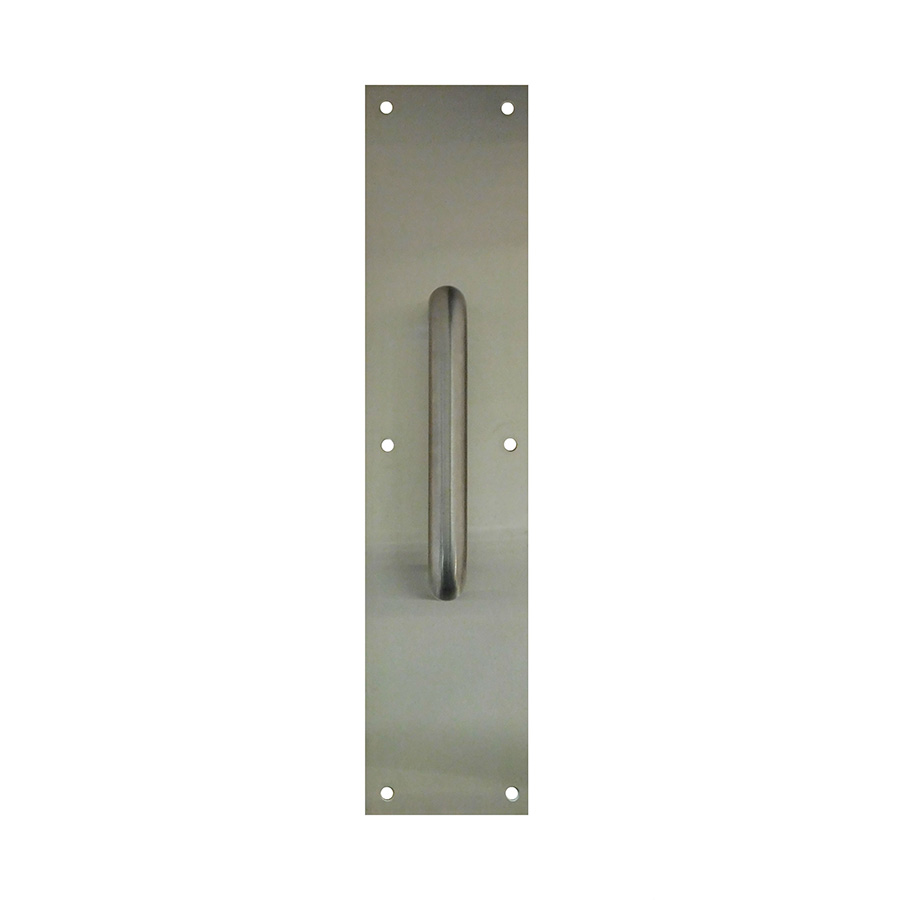 Don Jo Manufacturing 7111-630 4 x 16 in. Pull Plate - Satin Stainless Steel