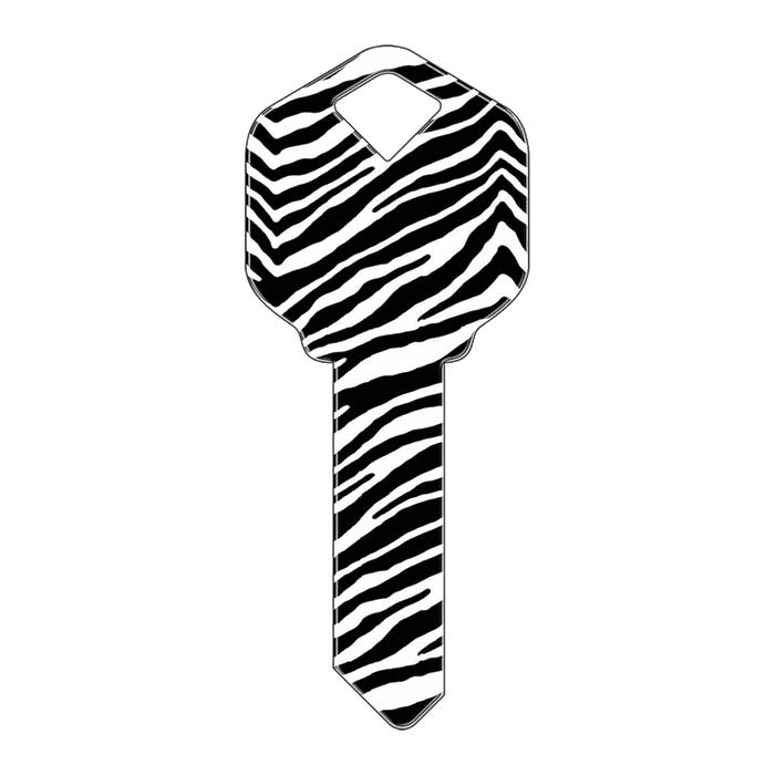 KW-HK24 2.3 in. Happy Keys Zebra Key Blank