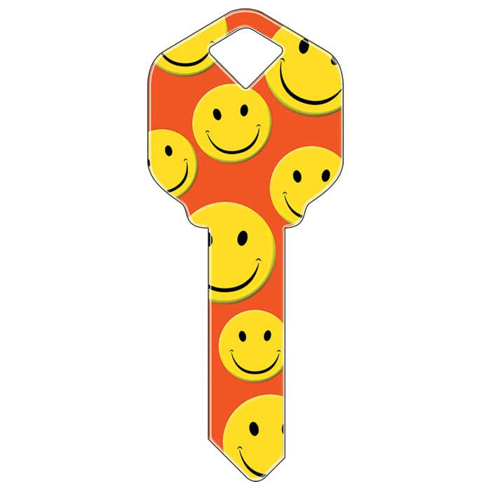 SC1-HK3 0.95 in. Happy Keys Happy Faces Key Blank