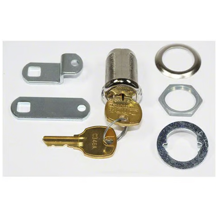 C8053-14A-KD 1.18 in. Disc Cam Lock - Keyed Different - Bright Polished Nickel