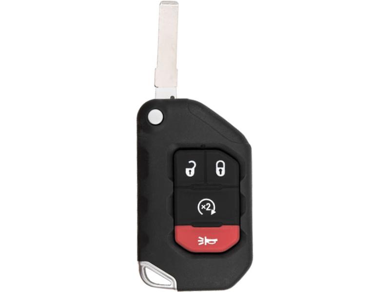 PRX-CHY-J784 4 Button Replacement Proximity Flip Key for 2018-2021 Jeep Wrangler