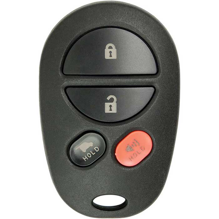 R-TOY-20T-7 4 Button Replacement Remote for 2008-2017 Toyota Sequoia