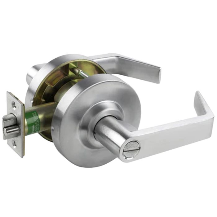 MLX72-SR-26D MLX Series Robust BMHA Grade 2 Cylindrical Lever Lock with 1.125 in. Square Corner & UL 2.75 in. Backset, 626-US26D Satin Chrome