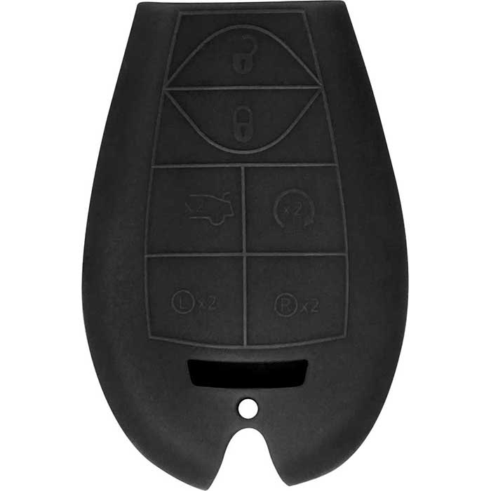 SJ-DDGA66-BLACK Silicone Jacket Smart-Key Remote Cover for Dodge & Chrysler - Black