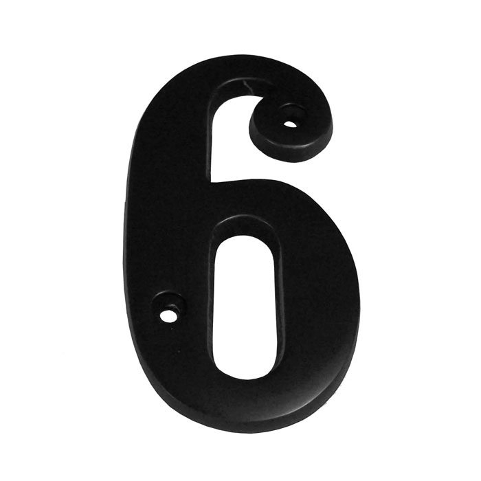 286BLK 4 in. Heavy Cast Number 6 - Matte Black