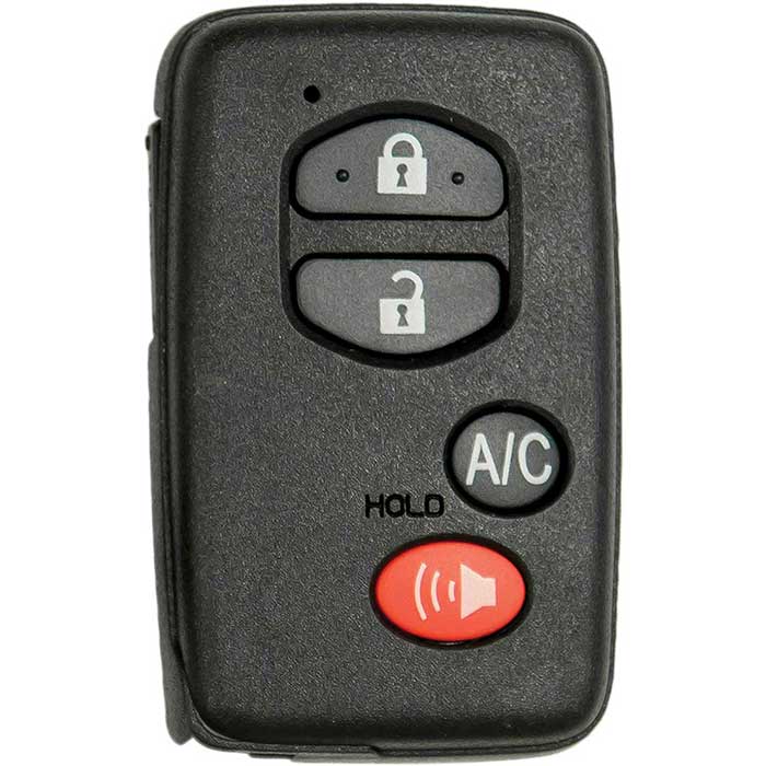 918-TL-SHELL 4 Button AC Replacement Remote Shell for 2010-2015 Toyota Prius