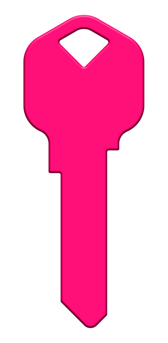 SC1-HK74 Neon Pink Happy Key Blank