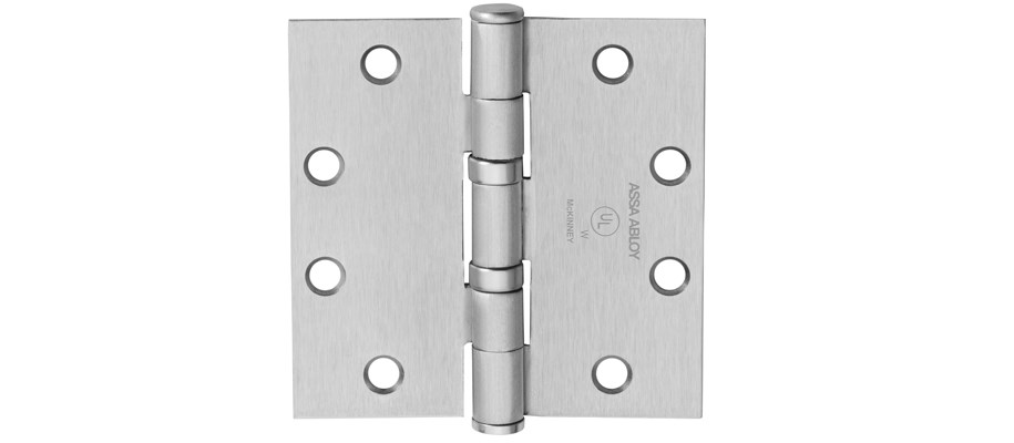 TA2314-4.5X4.5-26D 4.5 x 4.5 in. Knuckle 5 Stainless Steel Standard Weight Full Mortise Hinge, 626-US26D Satin Chrome