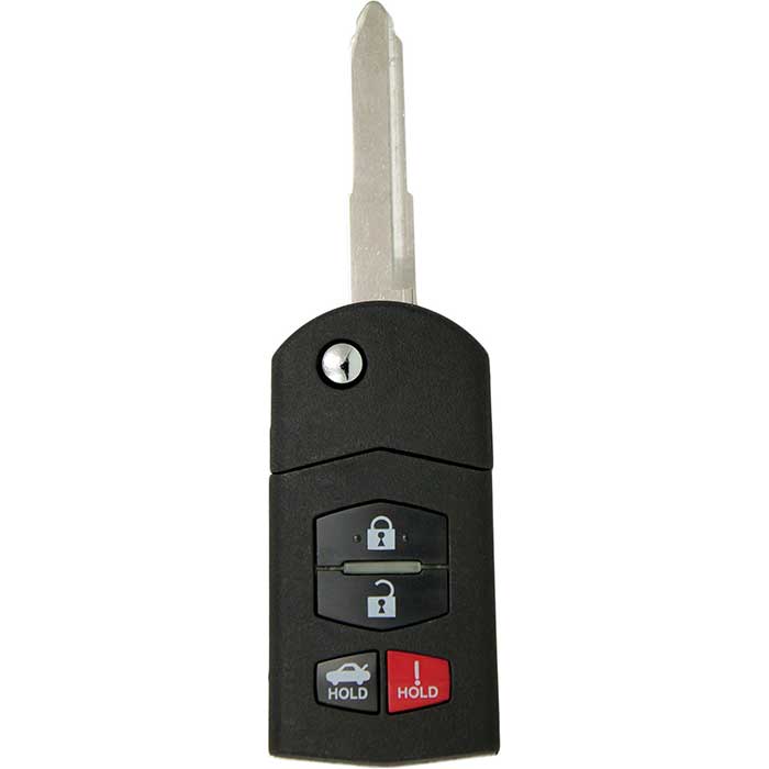 RK-MZ-SKE-4 4 Button Replacement Remote Flip Key for 2010-2013 Mazda 3