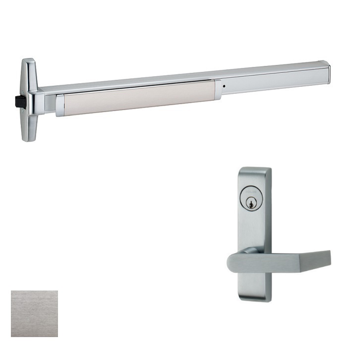 33A-L-4FT-26D-LHR-360L-06 4 ft. 33A Series Left Hand Reverse Rim Exit Device with Lever Trim, 626 Satin Chrome