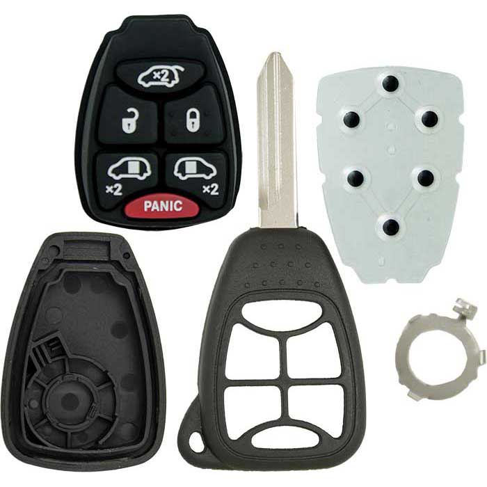 601-CHY-SHELL 6-Button Remote Head Key Shell for 2004-2007 Chrysler Dodge