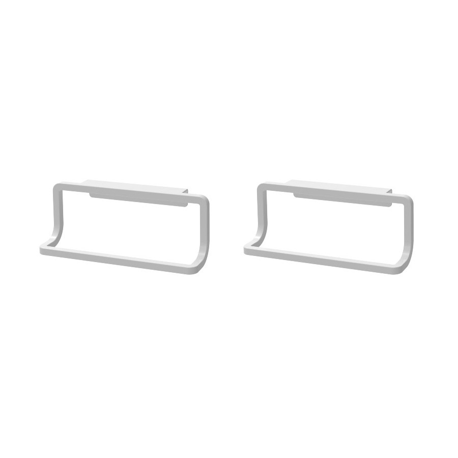 Picture of Akita Line HomeMarket ANS-B30-HOOKTOWEL-KITCHN-WH-2PK Kitchen Dish Towel Holder, Decorative Kitchen Hand Towel Holder For Cabinet, Pack of 2 (White)