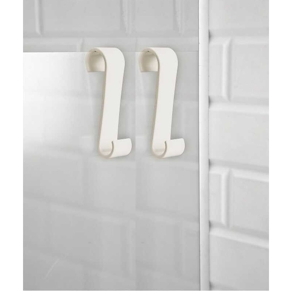 Picture of Akita Line HomeCare ANS-B26-SHOOKTOWEL-BATHHEATR-BG-2PK Plastic S Hooks for Towel Bar&#44; Large Plastic Towel Hooks for Bathroom&#44; Shower Room&#44; Opaque Beige (Pack of 2)