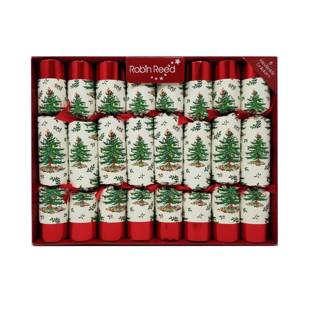 Picture of Robin Reed RR-SPODE Robin Reed 531 Spode Tree Handmade English Christmas Crackers&#44; 10 Inch (Set of 8)