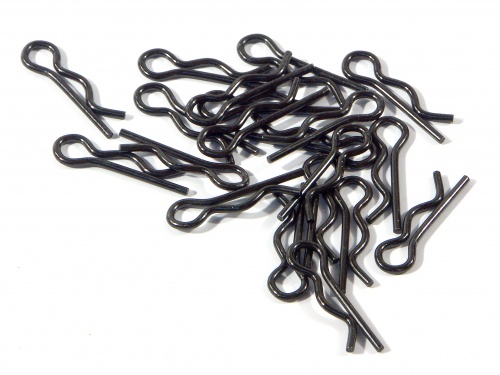 6 mm Body Clip, Black - 20 Piece