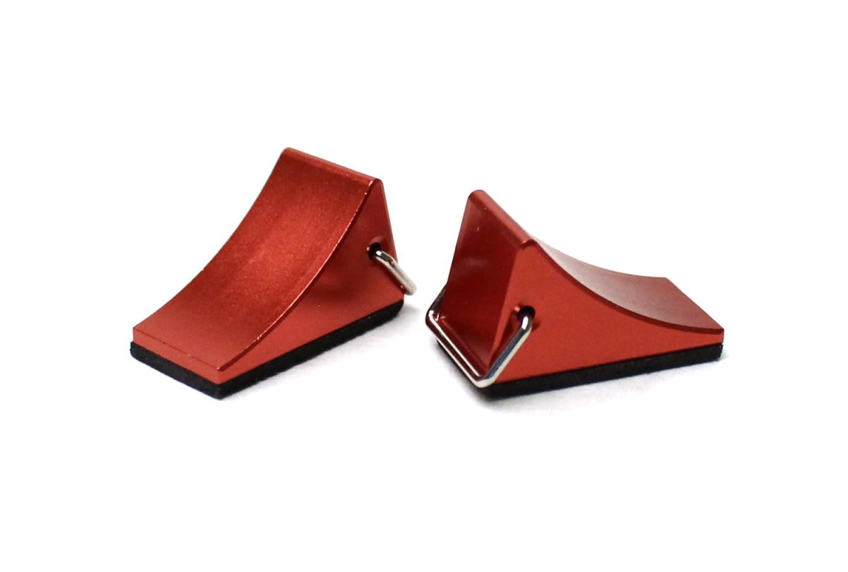 RCE3407R 1 by 10 Scaler Aluminum Wheel Chocks - Red