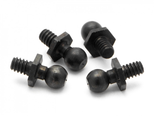 4.3 x 4 mm Ball Sprint Shaft, Black - 4 Piece