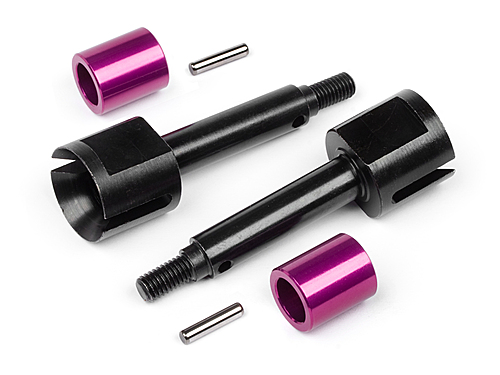 8 x 11 x 59 mm Super Heavy Duty Wide Axle Savage, Black - 2 Piece