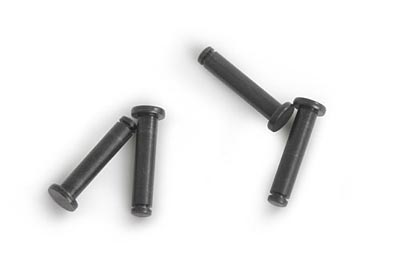 HPI86819 3 x 13 mm Flanged Shaft Wheely King, Black - 4 Piece