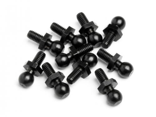 HPI86896 4.8 x 12 mm Ball Stud Blitz E-Firestorm Spare Parts, Black - 10 Piece -  HPI Racing