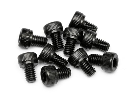 HPI94502 M4 x 6 mm Cap Head Screw Hex Socket Spare Parts, Black - 10 Piece -  HPI Racing