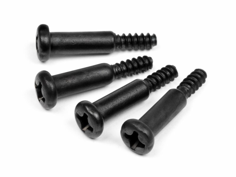 M3 x 19 mm Step Screw - Black - Set of 4 - Durable Steel Construction