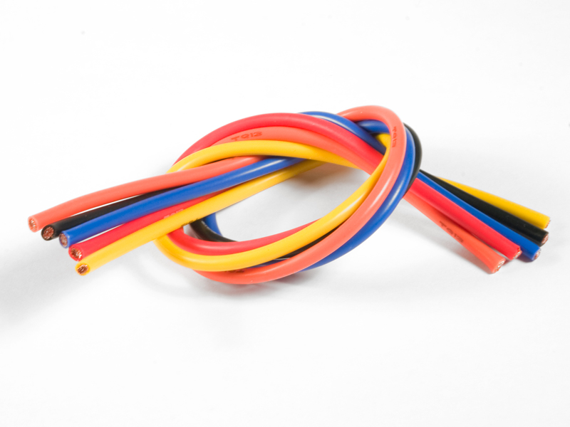 TQW1305 1 ft. 13 Gauge Super Flexible Wire - Black, Red & Blue