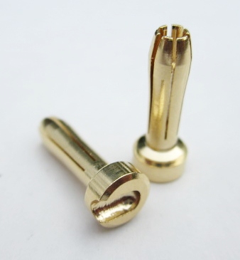 4 mm HD Male Bullets Charger Side Connector, Gold
