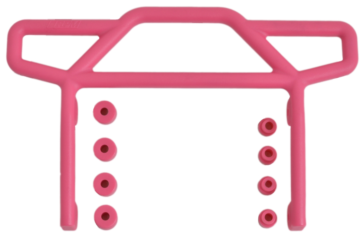 RPM70817 Rear Bumper for Traxxas Electric Rustler - Pink -  RPM RC Products