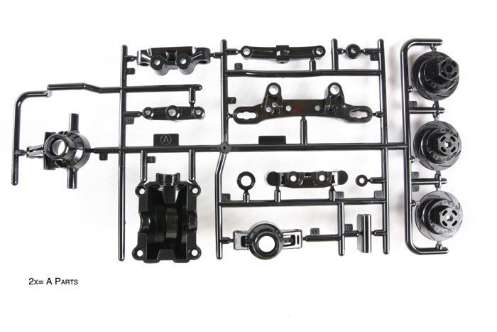 TAM51527 Upright RC TT02 A Parts, Black