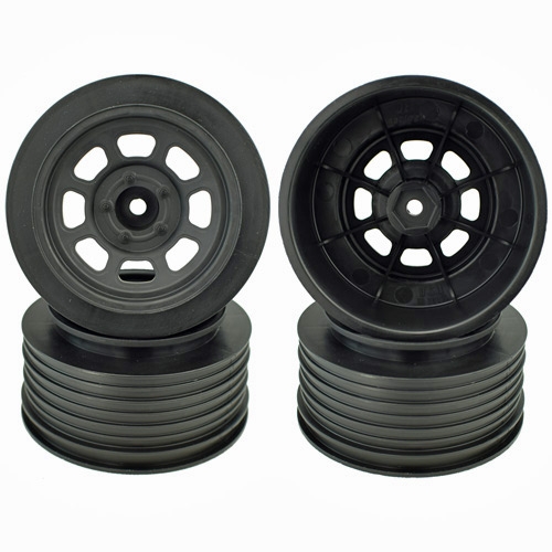 19 mm Speedway Short Course Wheels for Traxxas Slash Front - Black - 4 Piece