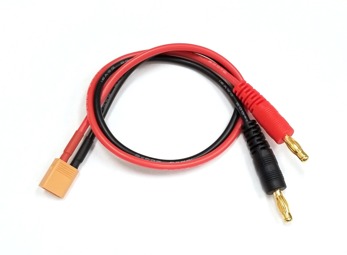 RCE1616 Charger Adapter M XT30 To M 4 mm Bullets - 300 mm Wire