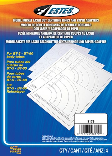 EST3179 Laser Cut Centering Rings & Paper Adapters - 4 Piece