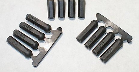 Long Shank Rod Ends, Black
