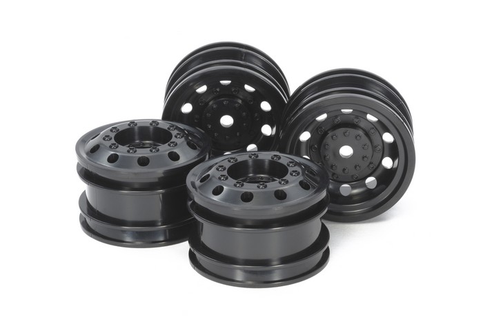 RC on Road Racing Truck Wheels Front & Rear - Black