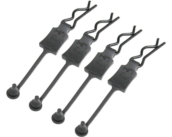 HRABWP39E01 Body Clip Retainers for 0.125 Scale, Black Chrome - 4 Piece