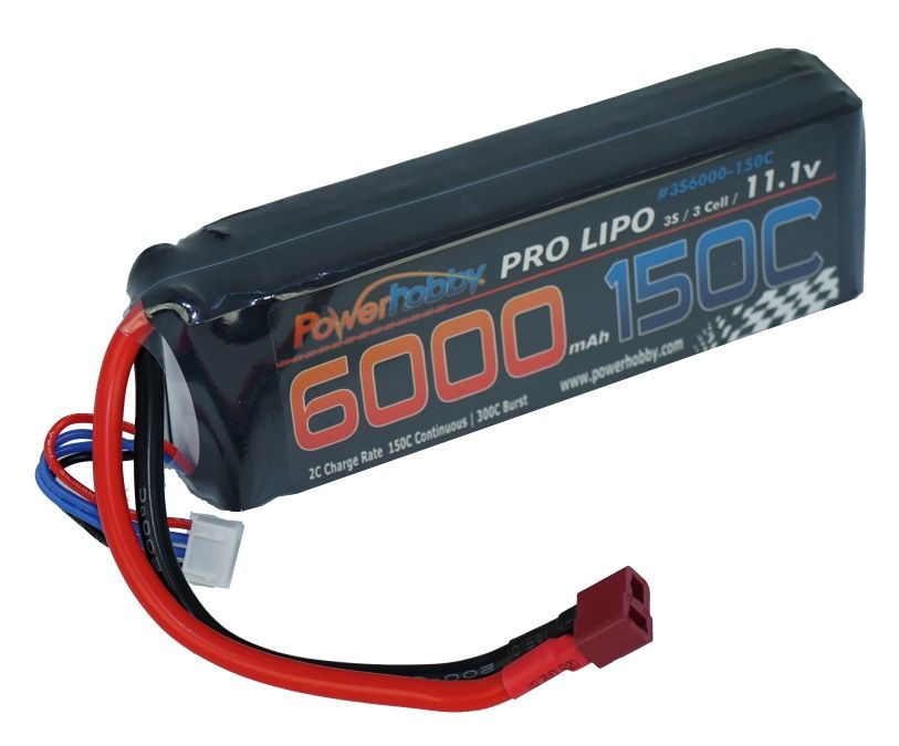 Picture of Power Hobby PHB3S6000150CXT90EX 3S 11.1V 6000 mAh150C-300C Lipo Battery with XT90 Extreme