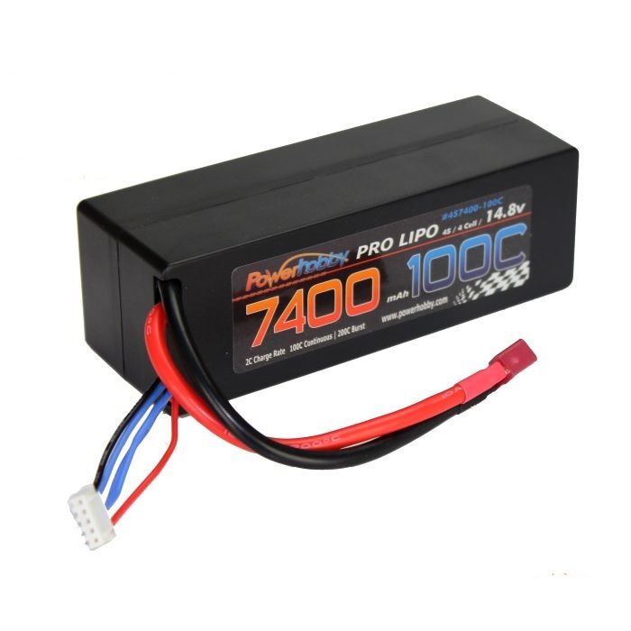 Picture of Power Hobby PHB4S7400100CDNSHCS 4S 14.8V 7400 mAh 100C Lipo Battery with Deans Hard Case