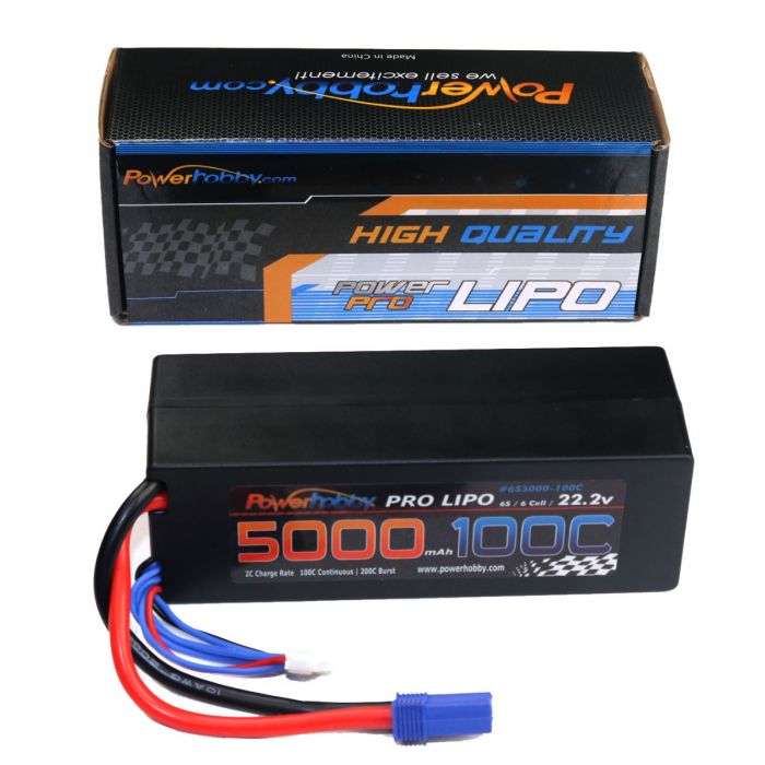 Picture of Power Hobby PHB6S5000100CEC5HCS 6S 22.2V 5000 mAh 100C with EC5 Hard Case