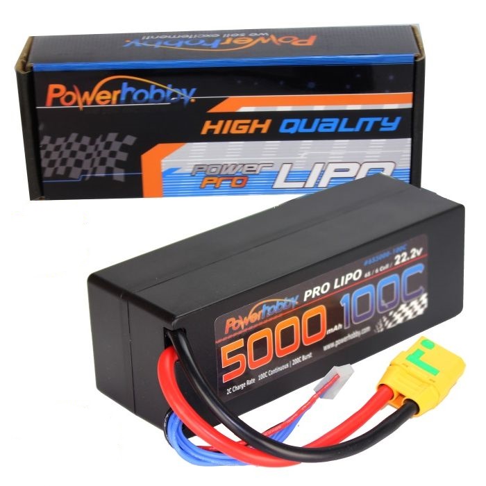 Picture of Power Hobby PHB6S5000100CXT90HCS 6S 22.2V 5000 mAh 100C with XT90 Hard Case