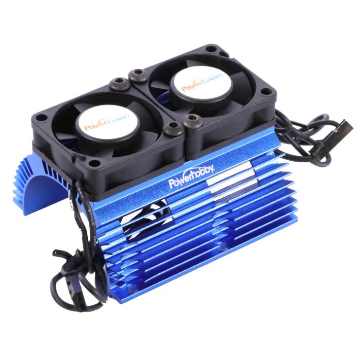 Picture of Power Hobby PHBPH1289BLUE Power Hobby Heat Sink Lipo Battery with Twin Tornado High Speed Fans - Blue