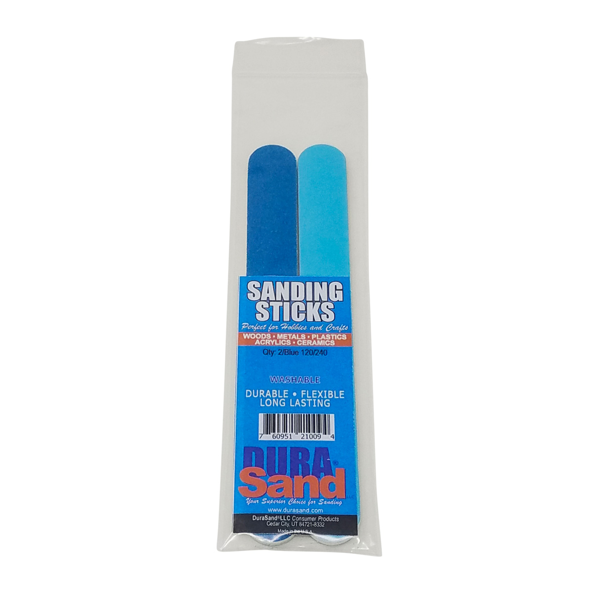 Picture of Durasand DSN21009 Sanding Sticks Bagged 120-240 - Blue - 2 Piece