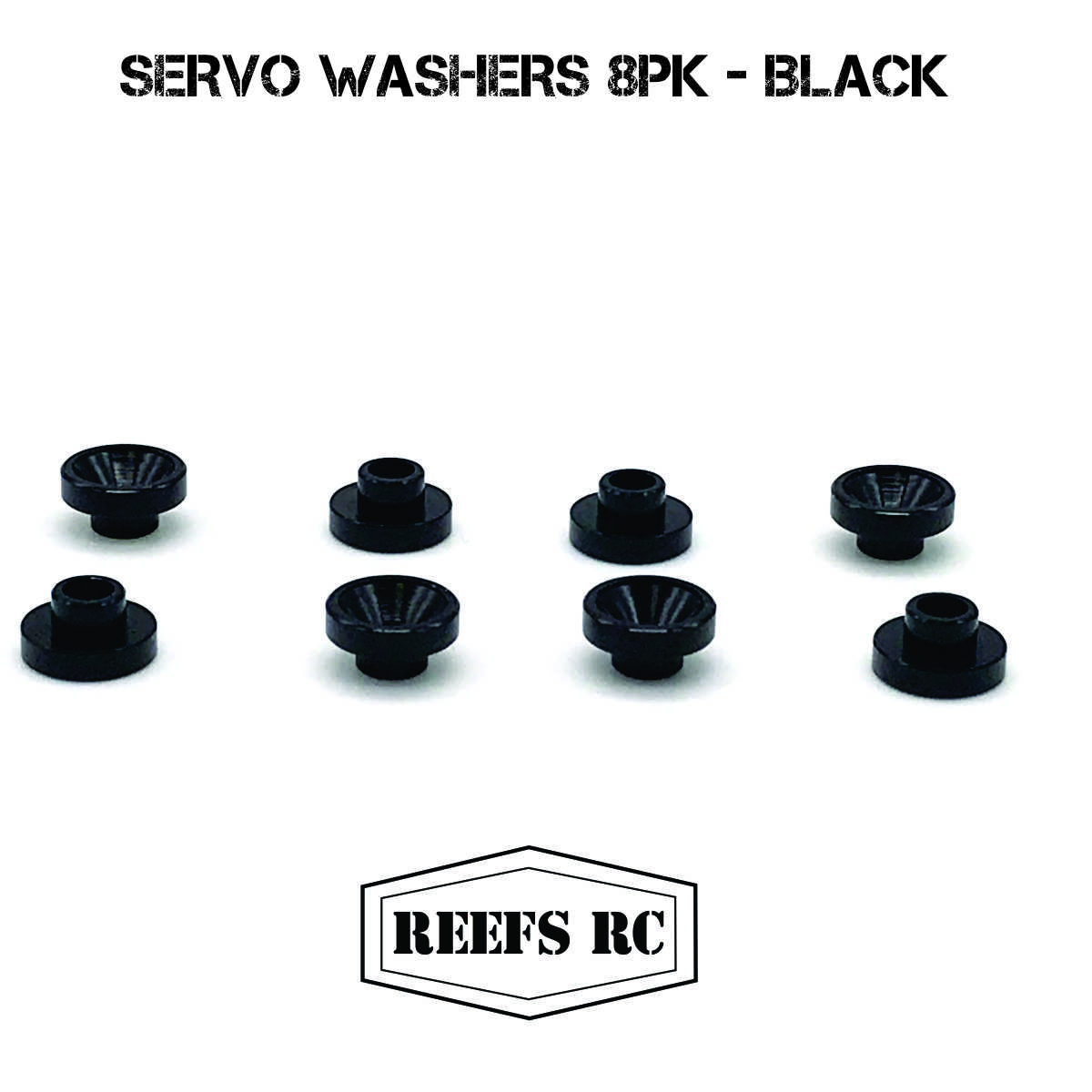Servo Washers - Black - Pack of 8