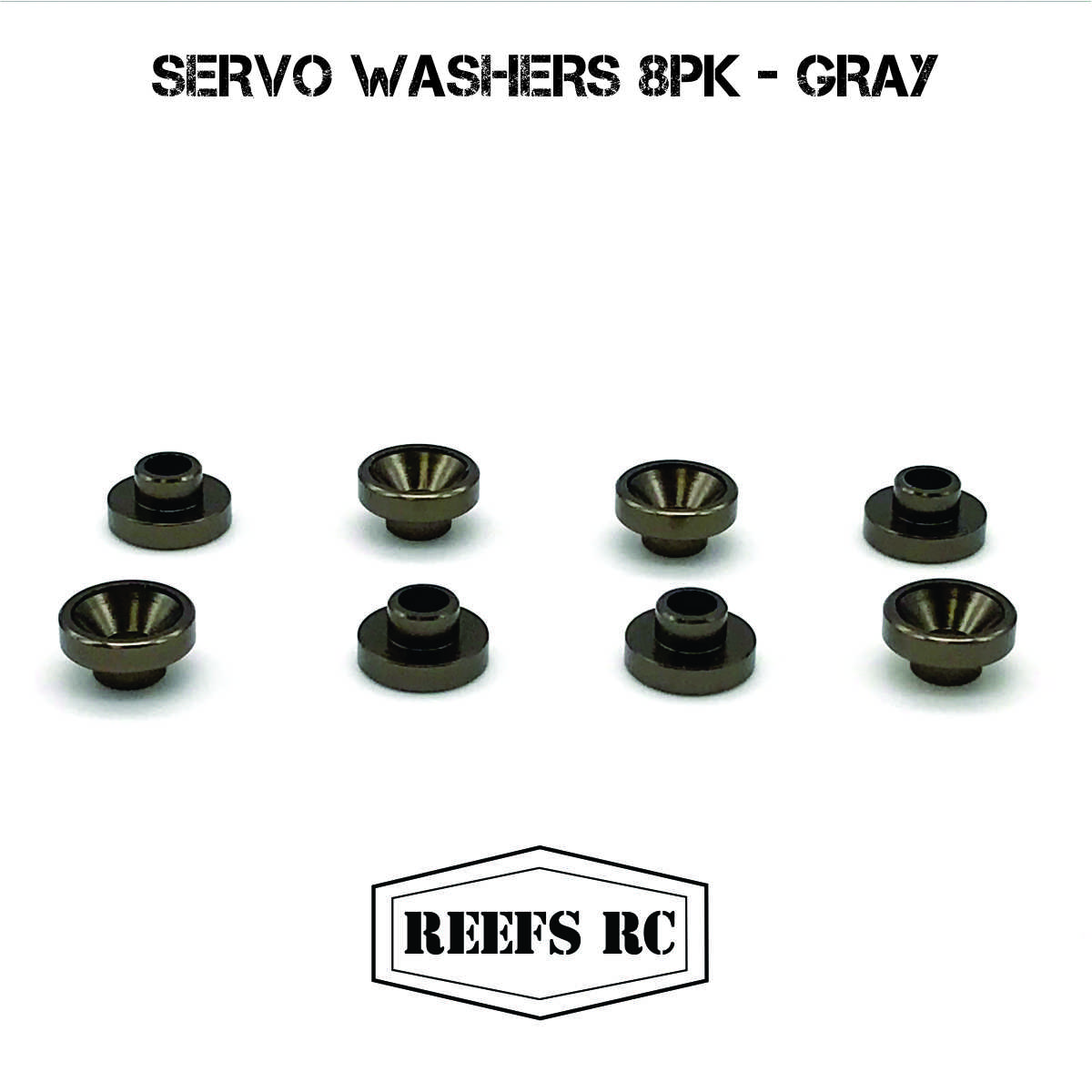 Servo Washers - Gray - Pack of 8