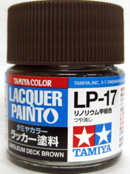 TAM82117 10 ml Lacquer Paint LP-17 Linoleum Bottle - Deck Brown