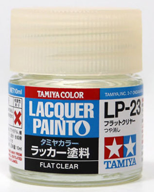 TAM82123 10 ml Lacquer Paint LP-23 Flat Bottle - Clear