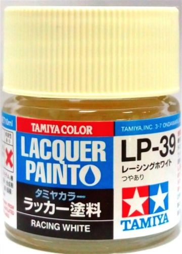 TAM82139 10 ml Lacquer Paint LP-39 Racing Bottle - White